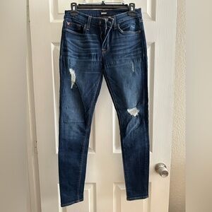 Hudson Distressed Super Skinny Jeans